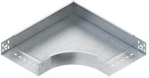 Niedax RES60.400 Bogen für Kabelrinne 90°, 60x402 mm, mit ungelochten Seitenholmen, bandverz.