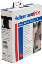 HellermannTyton HIS-PACK-9.5/4.7-PO-X-BK Warmschrumpfschlauch 2:1, 9,5/4,7 mm, Länge 5 m, schwarz (300-30950)