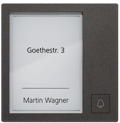 TCS AMI10911-0057 Klingeltastenmodul mit 1 Klingeltaste, Serie AMI, schwarz