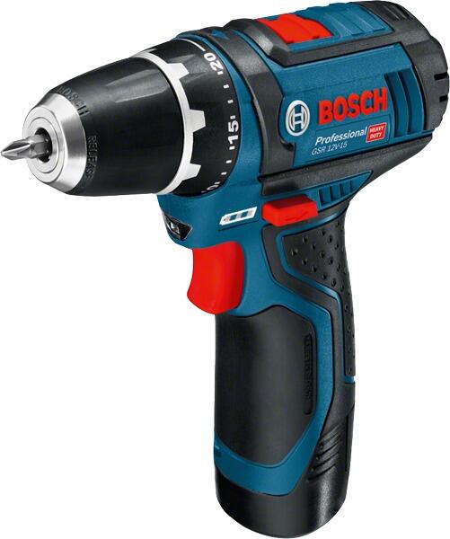 Bosch GSR 12V-15 Professional Akku-Bohrschrauber (0601868101), 12 V, Sologerät