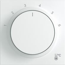Busch-Jaeger 1794 R-44G Zentralscheibe für Temperaturregler, Drehknopf, Busch-art linear®, studioweiß glänzend (2CKA001710A4207)