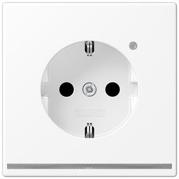 Jung LS1520-OWWMLNW SCHUKO Steckdose, 16 A 250 V ~, Serie LS, schneeweiß matt