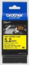 Brother HSE-611E Schrumpfschlauch schwarz/gelb, 5,2mm, 1,5m (HSE611E)