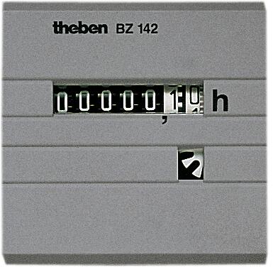 Theben BZ 142-1 24V Betriebsstundenzähler Front 48 x 48 mm, Fronttafeleinbau, für Gleichspannung, 24 V,IP 65 (Frontrahmen) 1424721