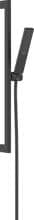 hansgrohe Pulsify E Duschset 100 1 Strahlart wassersparend+ mit Duschstange 65 cm, Messing, 5 l/min, 100 x 25 mm, Mattschwarz (24371670)