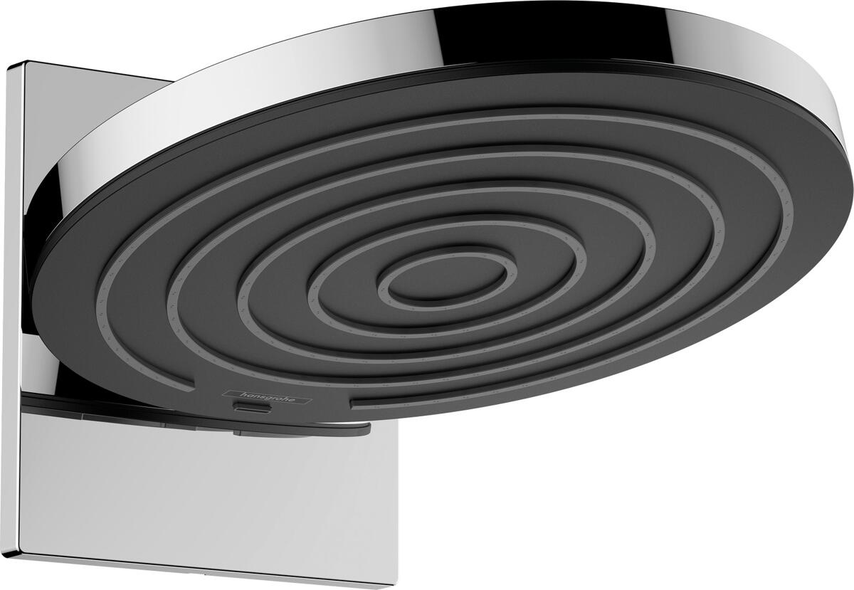 hansgrohe Pulsify S Duschkopf 260 2 Strahlarten wassersparend mit Wandanschluss, Kunststoff, 7,8 l/min, 260 mm, Chrom, (24151000)