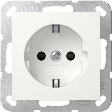 Gira SCHUKO-Steckd. SP o.Kr. SRK System 55 Reinweiß (438303)