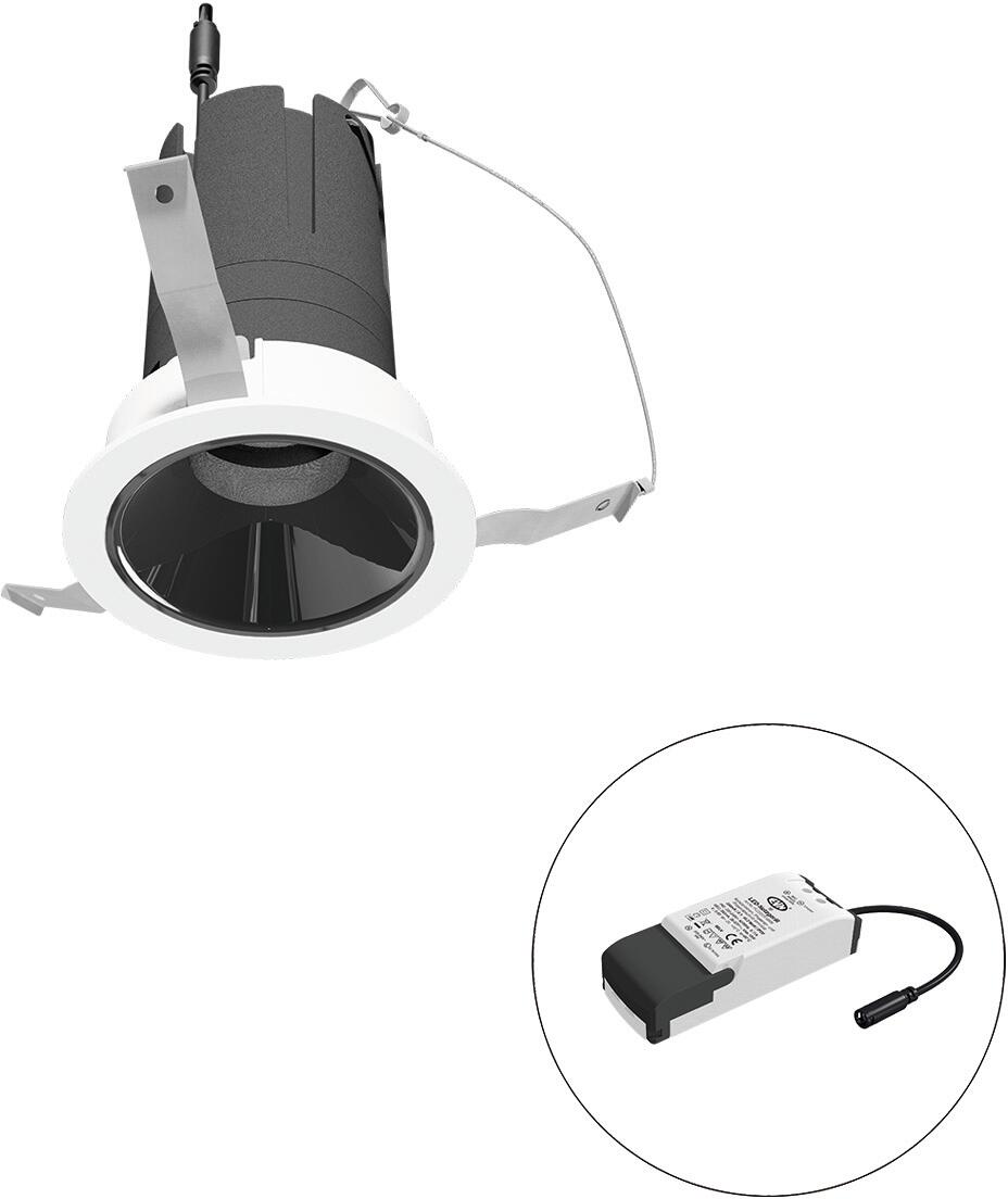 EVN SELECTO LED Deckeneinbau, rund, drehbar, IP20, 220-240V/AC, 13W, 2700K, 1486lm, inkl. Netzgerät, Phase, Reflektor schwarz/glänzend, 10.823,00cd, m