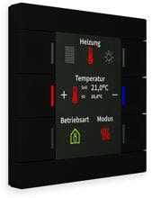 MDT Smart 86 KNX Taster, Farbdisplay, Kunststoff, schwarz matt (BE-TAS8606.02)