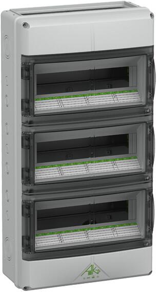 Spelsberg AK-F 42 Kleinverteiler, 42 Teilungseinheiten, IP65, 3-reihig, 315x600x155 mm (73354201)