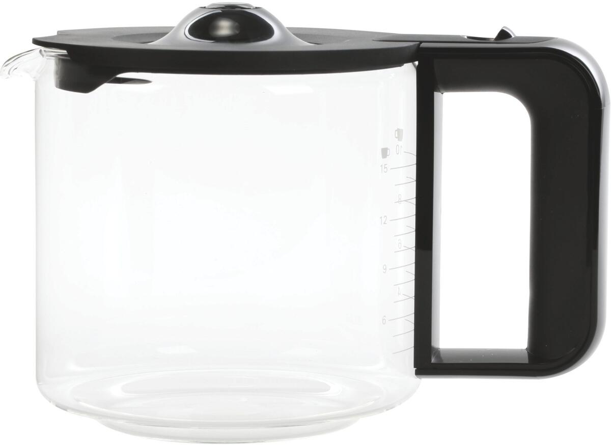 Bosch Siemens 11008060 Glasskanne Kaffee, komplett, Soft-Grip, schwarz, Griffverschraubung neu