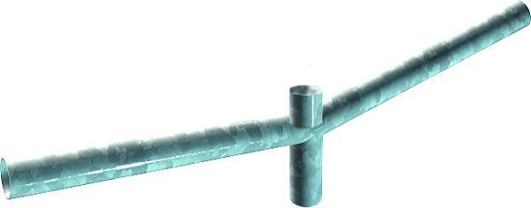 Metalogalva W76KC050D4180 Winkelausleger, 2-fach, Einstecktiefe 500mm, 180 Grad versetzt (W76KC050D4180)
