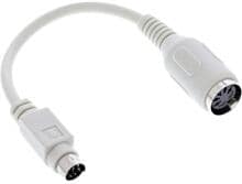 InLine Tastatur-Adapterkabel, 5pol DIN-Buchse an PS/2-Stecker, Länge: ca. 10cm (39340)