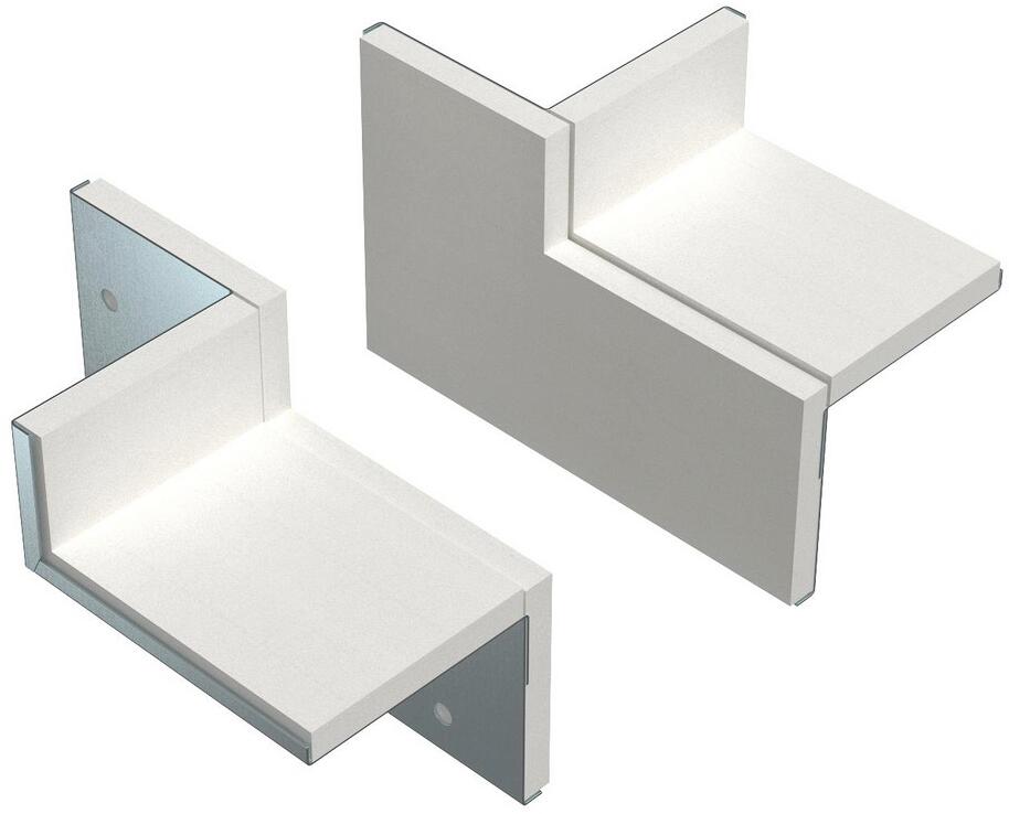 OBO Bettermann PLM CC 0410 FS Wandanschluss-Set 2-seitig, für Eckmontage, Kanalhöhe 40 mm (7218134)