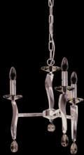 Brumberg GIRATA Pendelleuchte inkl. Kette 700mm, mit Kristallen, E14, 3x40W, schwarzchrom glänzend (859063)