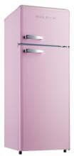 Wolkenstein GK212.4RT SP Stand Retro Kühl-Gefrierkombination, 54,5 cm breit, 211 L, LED-Beleuchtung, pink