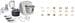 Bosch MUM58L20 Küchenmaschine, 1000 W, 3D Rührsystem & EasyArmLift, 3,9 l, grau/silber