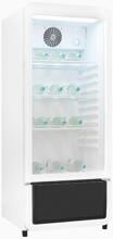 Exquisit GKS180-GT-Dweiß Stand Glastürkühlschrank, 54 cm breit, 200 L, No Frost, 3 Ablagen, weiß