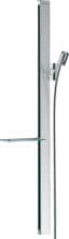 hansgrohe Unica Duschstange E 90 cm mit Isiflex Duschschlauch 160 cm, Metall/Sicherheitsglas/Kunststoff, Chrom, (27640000)