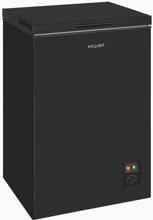 Exquisit GT100-050E Stand Gefriertruhe, 54,5 cm breit, 99 L, LED Beleuchtung, schwarz