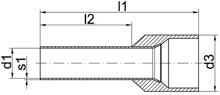 Klauke 1698 Isolierte Aderendhülse, 0,5 qmm, 8mm lang, weiß