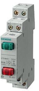 Siemens 5TE4841 Doppeltaster, 1 Schließer+1 Öffner 20A, 2 Tasten, rot, grün, LED, 230V