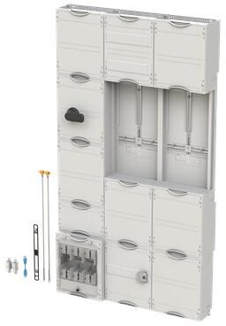 Striebel&John WF39KN1 Mess- und Wandlerfeld mit Zählerkreuz, WF, Feldbreite: 3, 1350 mm x 750 mm x 160 mm, IP2XC, weiß (2CPX056025R9999)