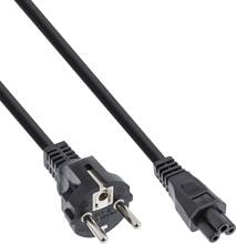InLine Netzkabel für Notebook, 3pol Kupplung, schwarz, 0,3m (16656T)