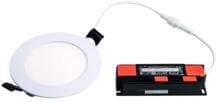Rutec TALAN LED-Einbaustrahler, Rund-Panel, Multilumen, Multicolour, starr, 2700/3000/4000K, CRI80, IP44, inkl. Konverter, weiß 