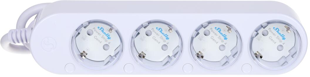 Shelly Power Strip 4 Gen4 smarte Steckdosenleiste, weiß (Shelly_PS4_Gen4_w)