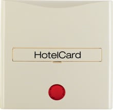 Berker 16408982 Hotelcard-Schaltaufsatz mit Aufdruck und roter Linse, S.1, weiß glänzend