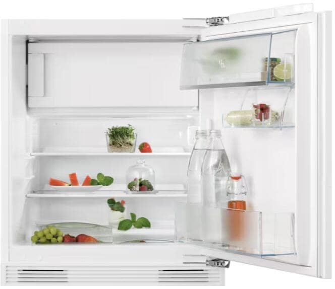 AEG OSF6I82EF Unterbau Kühlschrank mit Gefrierfach, Nischenhöhe 82 cm, 110 L, Festtürtechnik, Coolmatic, Touch electronic control