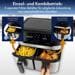 ProfiCook PC-FR 1242 H Doppel-Heißluft-Fritteuse, 2x4,5 L, 9 Programme, schwarz/Edelstahl (501242)