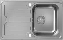 hansgrohe S44 S440-A342 79 Einbauspüle 342 mit Abtropffläche kurz und automatischer Ablaufgarnitur, Edelstahl (43364800)