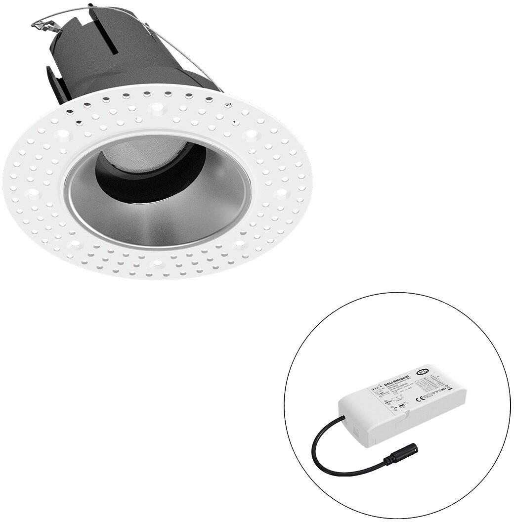 EVN SELECTO LED Deckeneinbau, rund, dreh-/schwenkbar, IP20, 220-240V/AC, 18W, 3000K, 2100lm, inkl. Netzgerät, DALI, Reflektor silber/matt, 6.135,00cd,