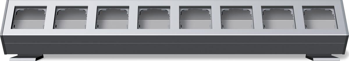 Profil 55 8fach mit Befestigungswinkel 8fach, Profil 55 Installation Aufputz, Aluminium, Gira 119826