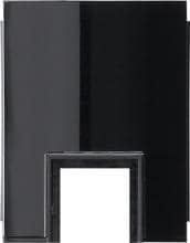 Gira 0008055 Adapter Leitungseinführung 1fach für Kanal 15x15mm, Gira Studio, schwarz glänzend