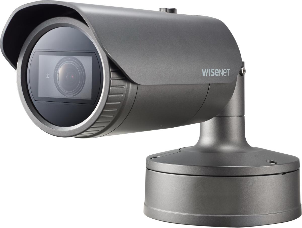 Hanwha Vision 6MP Netzwerk-IR-Bullet-Kamera, 2,8-8,4mm (3x) motorisiertes Gleitsichtvarifokalobjektiv, IR 40m, Tag & Nacht, extremer WDR, IP66/IP67, I