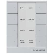 Busch-Jaeger SB-F-8.0.11-83 Bedienelement 8-fach Busch-Tenton®, Free@Home, Alusilber (2CKA006220A0880)