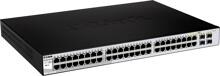 D-Link 48-Port Lay2 Smart Man.Gigabit Switch 44x10, 100, 1000Mbit/s, PoE, schwarz (DGS-1210-48/E)
