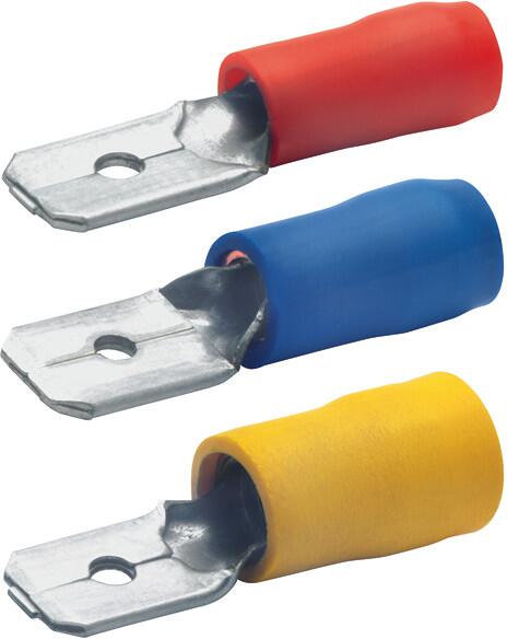 Klauke 830/2B Flachstecker PVC-isoliert, 1,5-2,5 mm², blau, 100 Stck.