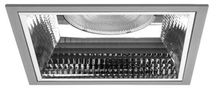 Brumberg Apollo Maxi LED-Einbaudownlight, 230 V AC, 50 Hz, 3.500 K, 20,5 W, 55°, CRI > 90, quadratisch, silber (41644165DA)