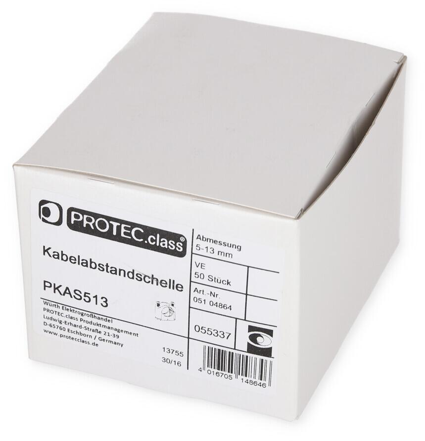 Protec.class PKAS513 Kabelabstandschellen 5-13 mm (05104864), 50 Stck.