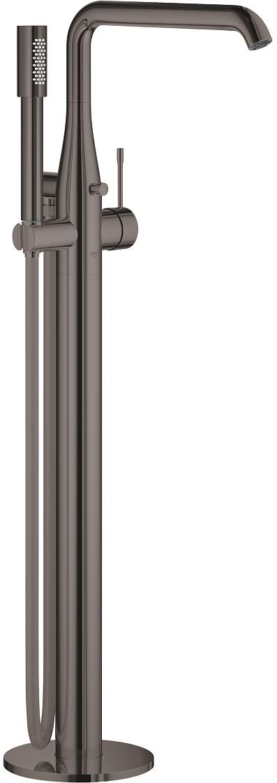GROHE Essence Einhand-Wannenbatterie, Bodenmontage, Fertigmontageset für 45 984, Ausladung 277 mm, eigensicher, Professional Edition, hard graphite (2