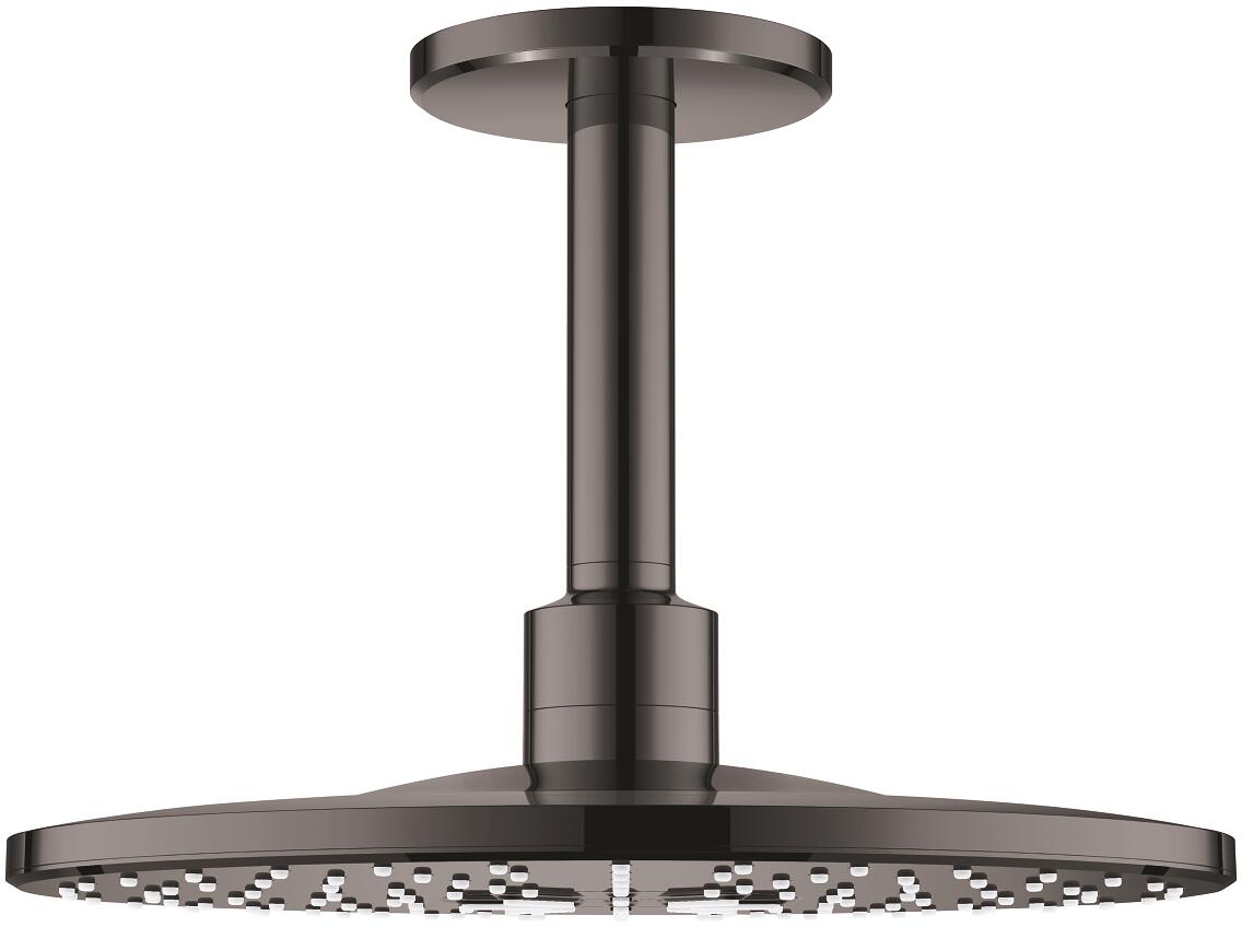 GROHE Rainshower Smartactive 310 Kopfbrauseset, Deckenauslass 142mm, 2 Strahlarten, hard graphite (26477A00)