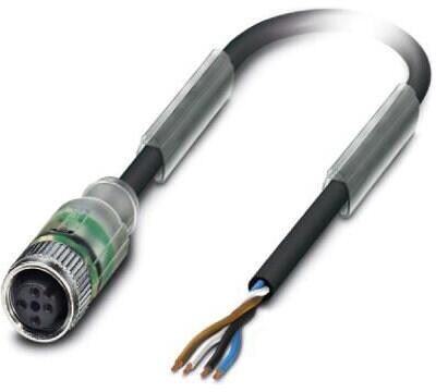 Phoenix Contact SAC-4P- 5,0-PUR/M12FS-2L Sensor-/Aktor-Kabel, 4-polig, M12, 24V, IP65, 5m (1694826)