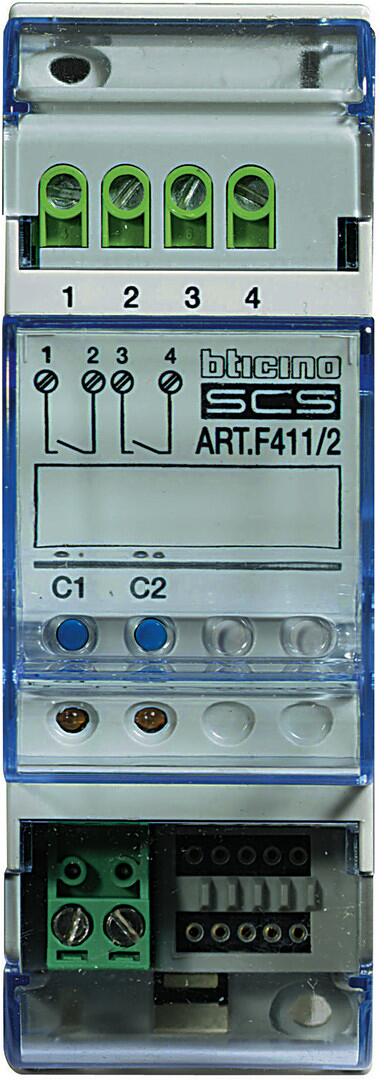 Legrand MyHome F411U2 SCS REG Aktor, 2 Schliesser, 10A