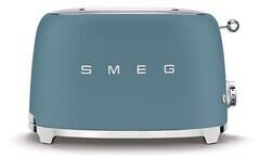 Smeg TSF01SBMEU 50"s Style Toaster, 950 W, 2-Schlitze, 6 Röststufen, storm blue matt