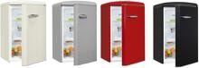 Exquisit RKS120-V-H-160E Stand Retro Vollraumkkühlschrank, 54,5 cm breit, 122 L, Gemüseschublade, Temperatureinstellung