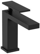 hansgrohe Tecturis E Einhebel-Waschtischarmatur 110 CoolStart ohne Ablaufgarnitur, Messing, 5 l/min, Mattschwarz, (73016670)